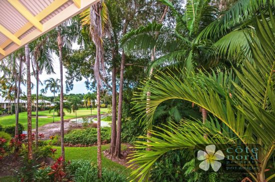 Tropical rainforest garden setting and golf course