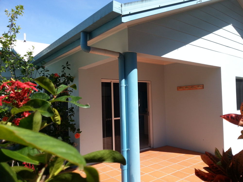 Tropical garden setting