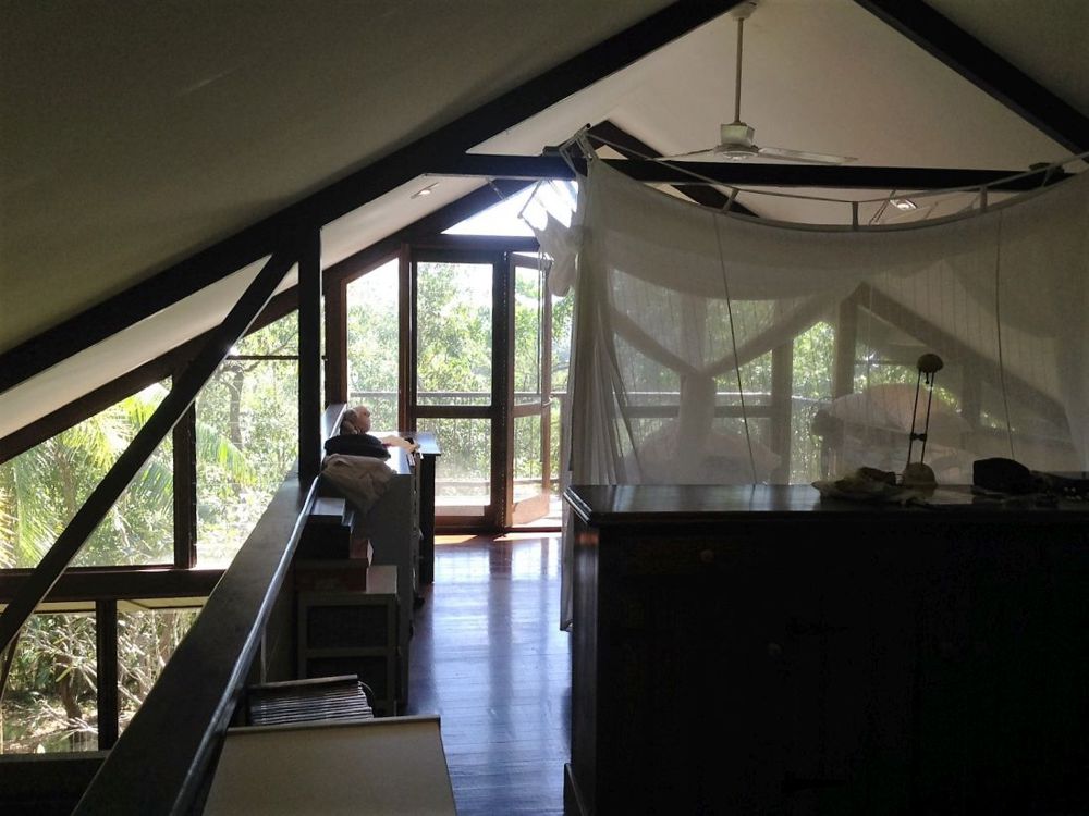 Main bedroom upstairs.  Tropical!