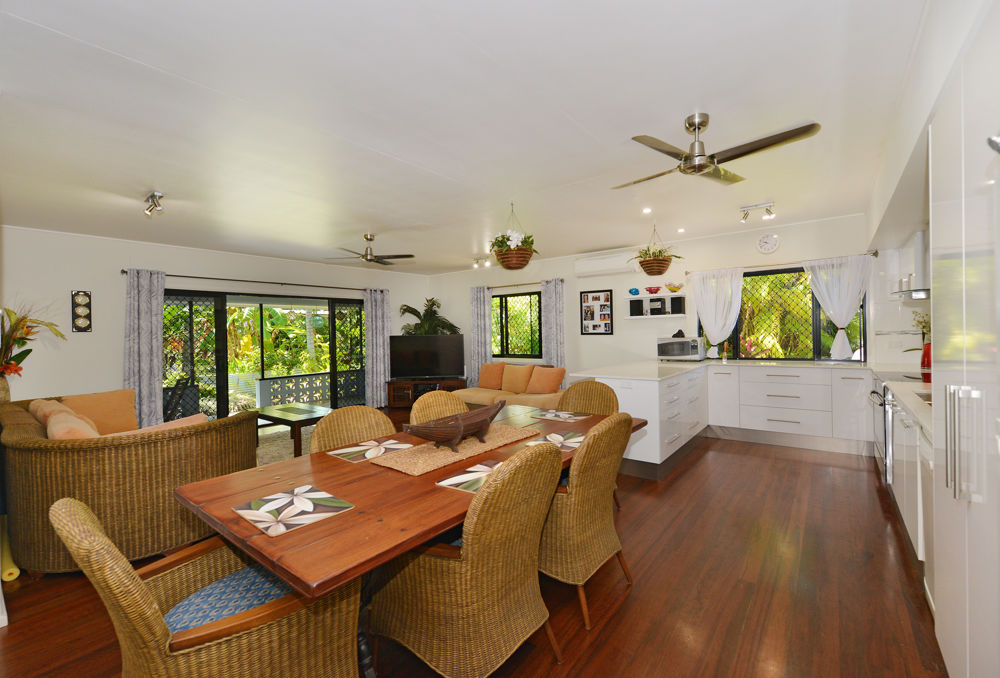 Polished timber floors add charm