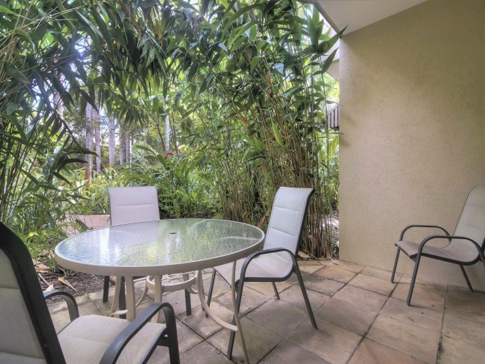 Courtyard terrace in private garden setting