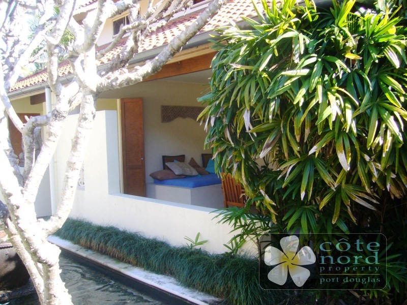 Tropical garden setting