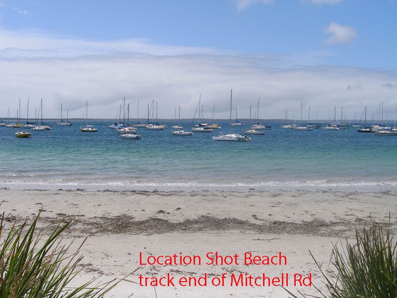 Beach view at end of st 250m