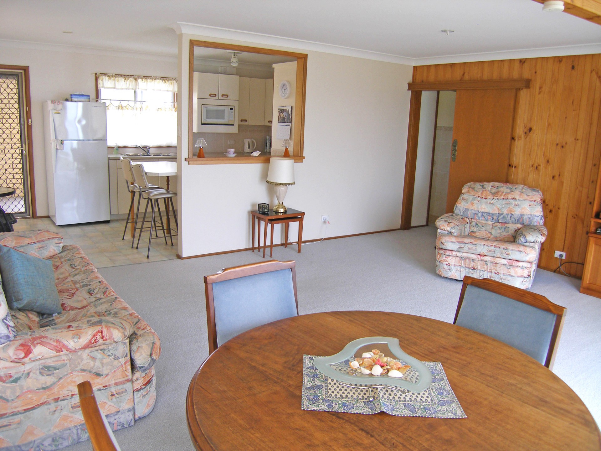 Open plan dining lounge kitchen area