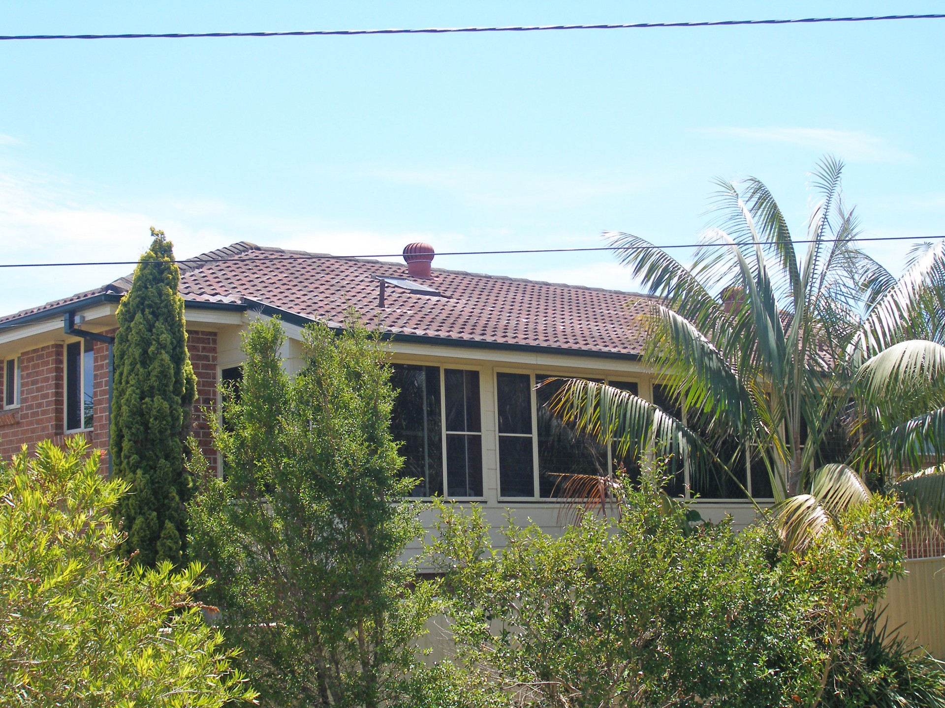 Rear view of residence