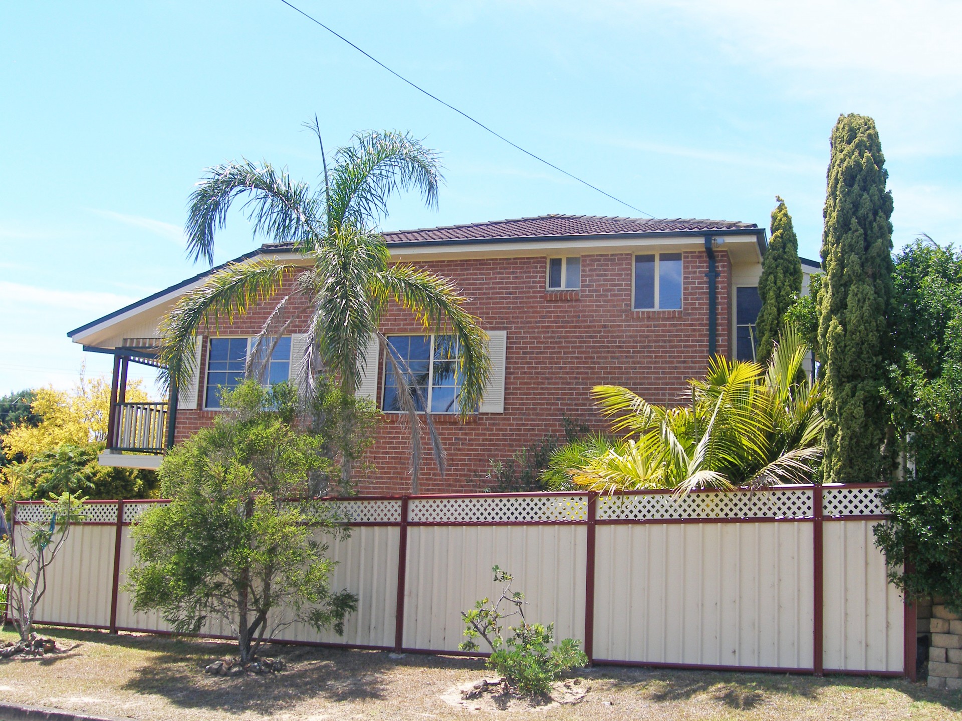 Side view of residence