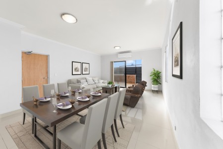 Tiles through-out, Split Air-conditioning, Gas cooking and Two Bathrooms