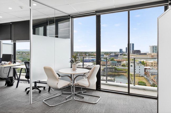 Partitioned office on high floor for Lease