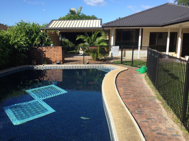 Southport, Single level home with good size yard and POOL